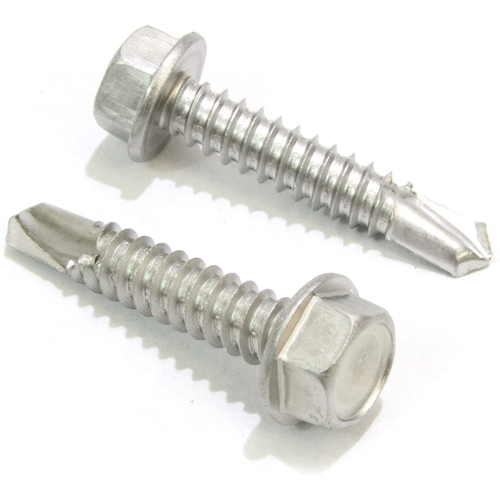 Screw, Self Drilling, Hex Head, Metal Washer, #14 X 1 Inch