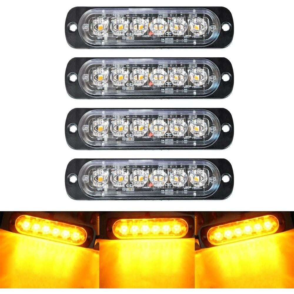 Light, Warning, Led, Amber, 12V, 4-1/8 X 6-1/2 Inches, 60A02FAR