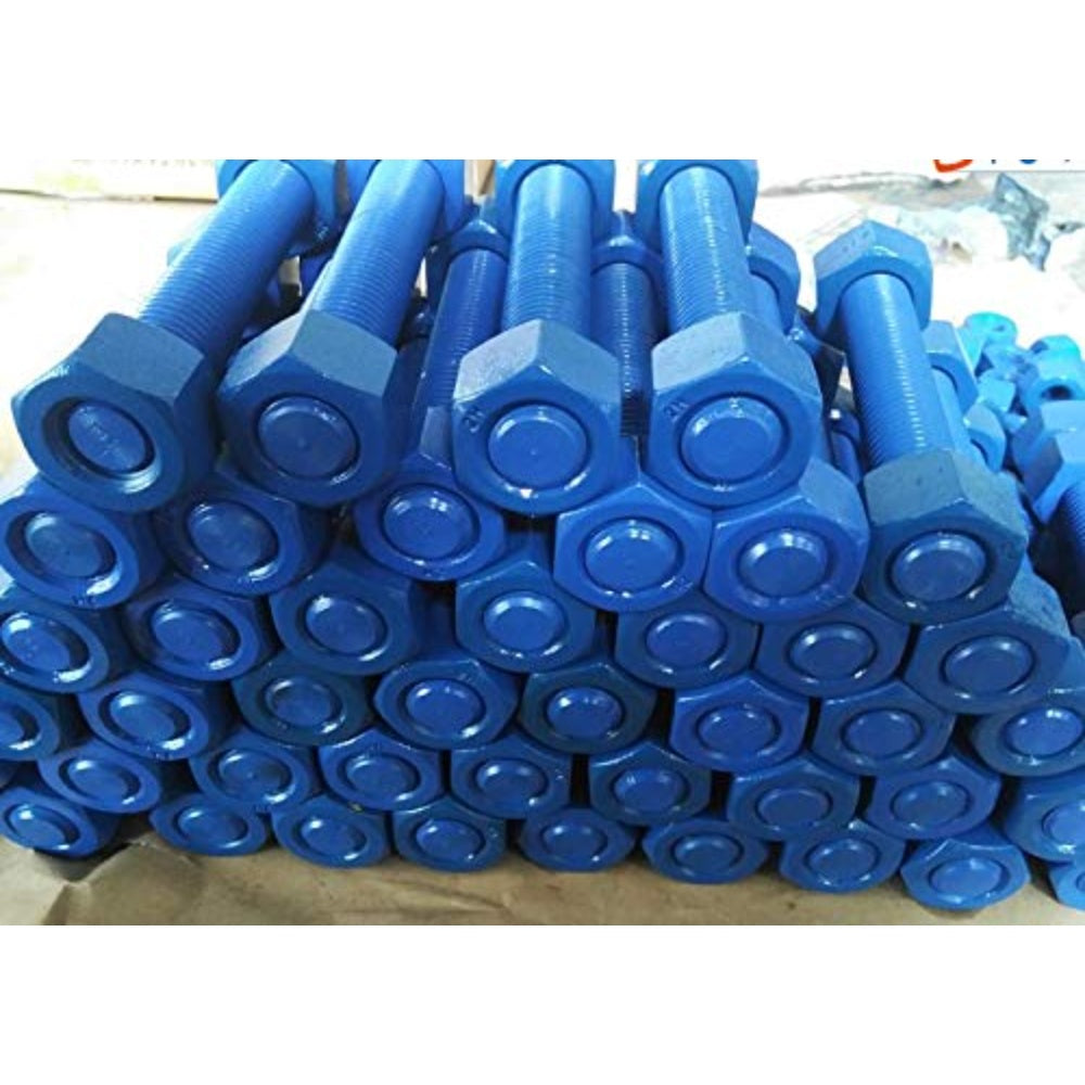 Stud, Plain, (Studbolt), W/Nuts, Ptfe Blue, 3/4 Inch X 120 Mm, B7SCB201201