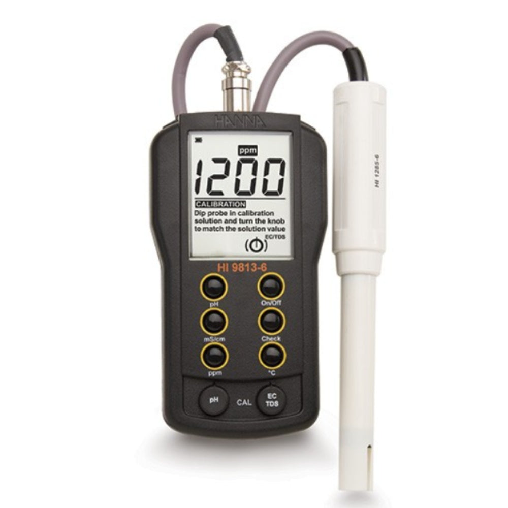 Portable Ph & Conductivity Meter, OFFERED: HANNA INSTRUMENTS - HI 9813-6, Stock Code: HI-9813-6N