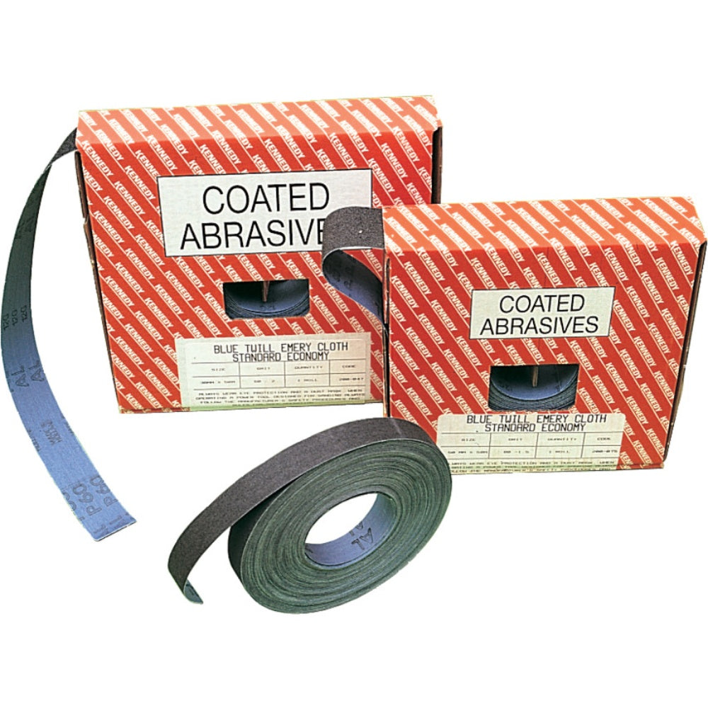 Abrasive,Roll:Polishing,50 Mm Wd X 50 M Lg,Grit 280,Paper, OFFERED: Kennedy.50mm x 50M COIL ECONOMY EMERY GRADE 00 (P280)