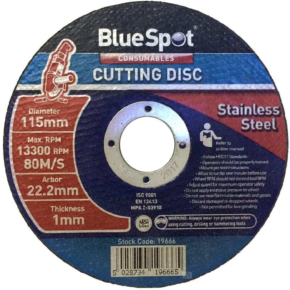 Wheel, Grinding, 115 X 5.1 X 22.2 Mm (Stainless Steel ), OFFERED: PFERD GRINDING WHEELS, 115 X 4.1 X 22.2 MM, P/N: 640869