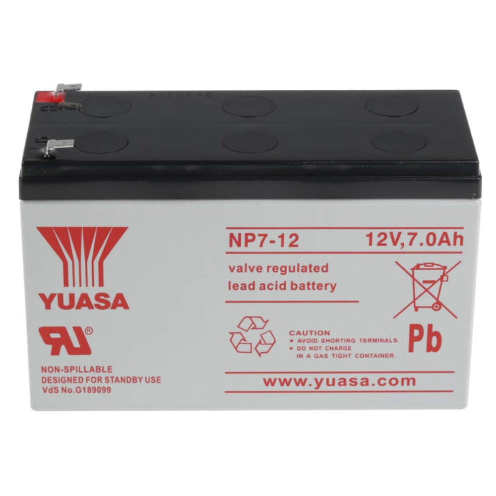 Battery, Lead Acid, 12 Vdc, 7Ah, Charge Current: 1.75 Amps, NP7-12