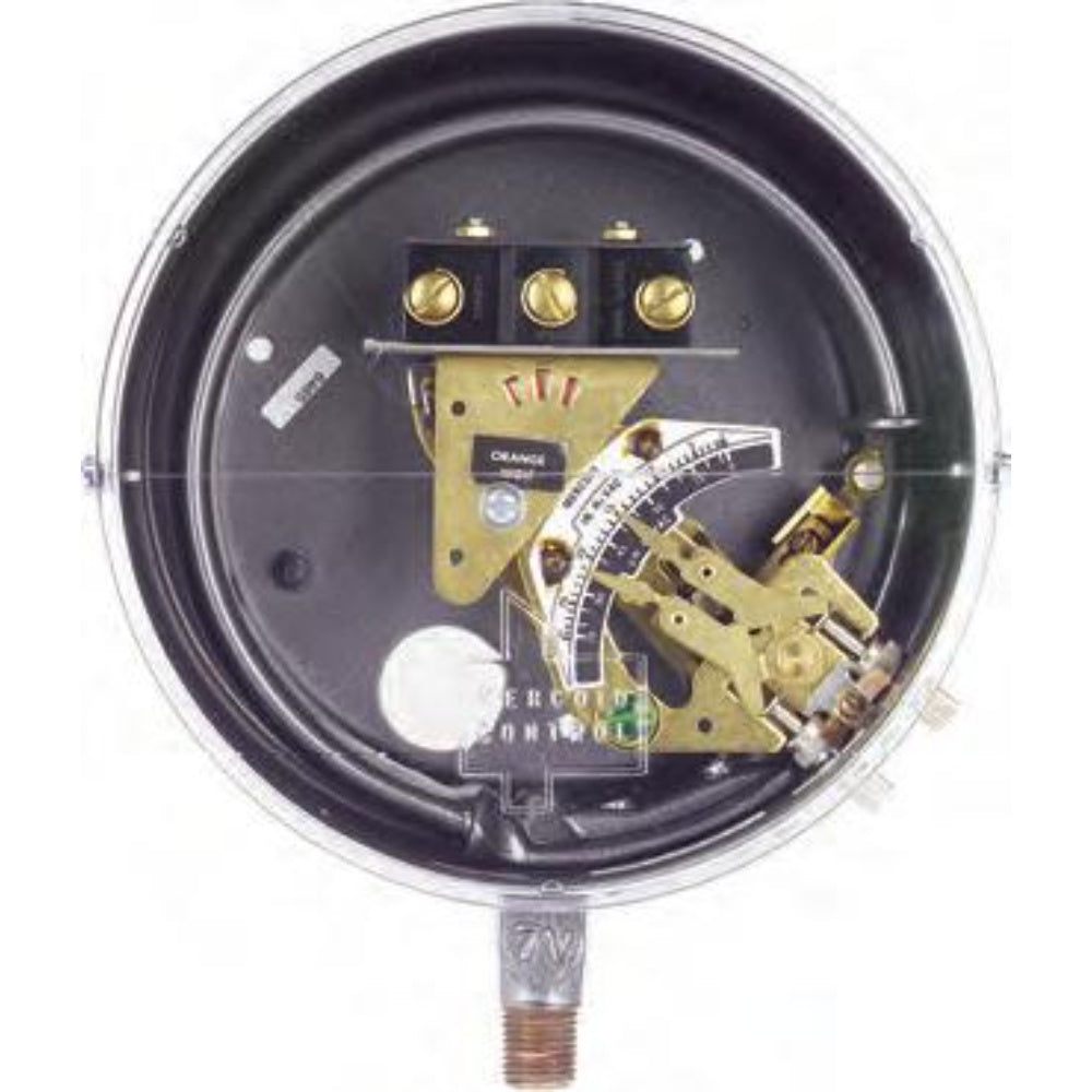 Switch,Pressure:Bourdon Tube,0.3-5 Kg/Cm2,125 Vdc 4A,Spdt,Ip55,Alum Case With Glass Window,1/2 In Mnpt, DAH-7041-153-23E