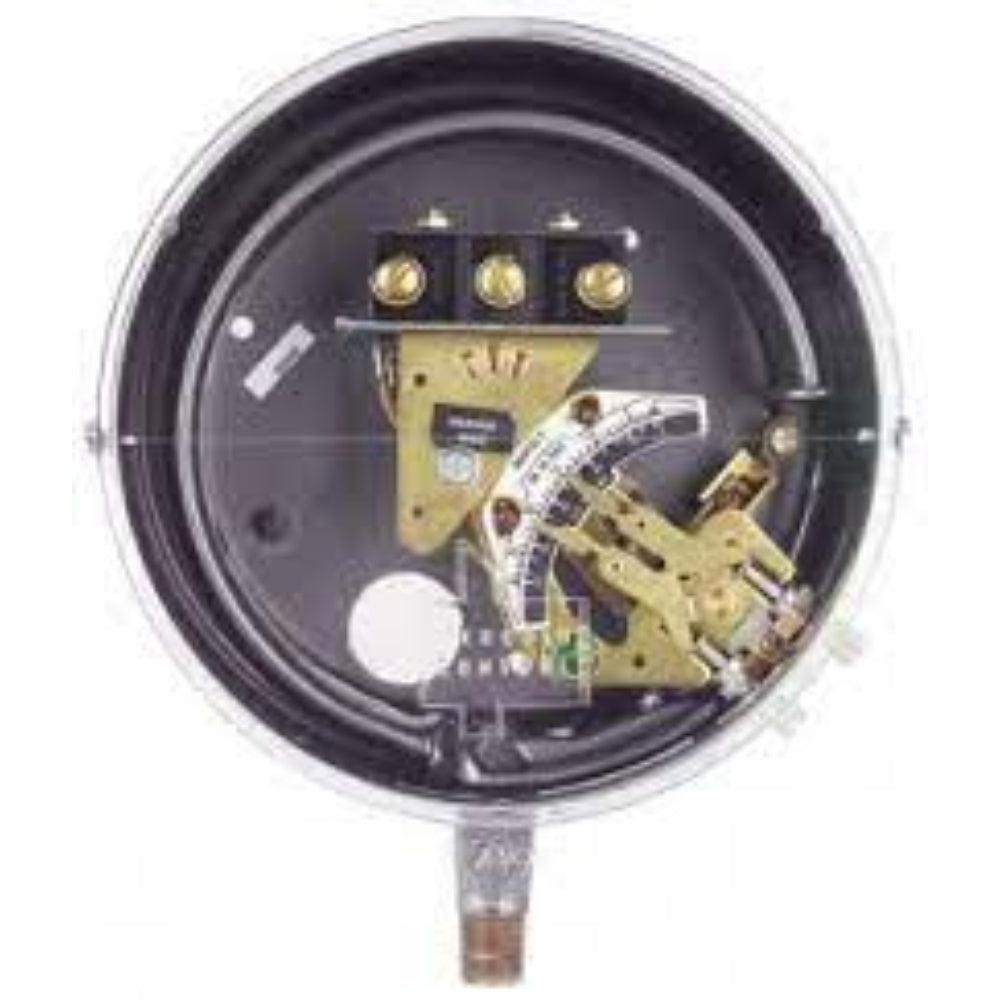 Switch,Pressure:Bourdon Tube,0.7-20.7 Bar,125 Vac 4A,Spdt,Ip55,Waterproof,Flanged Heavey Gauge Steel,1/4 In Npt, DAW-7043-153-9E