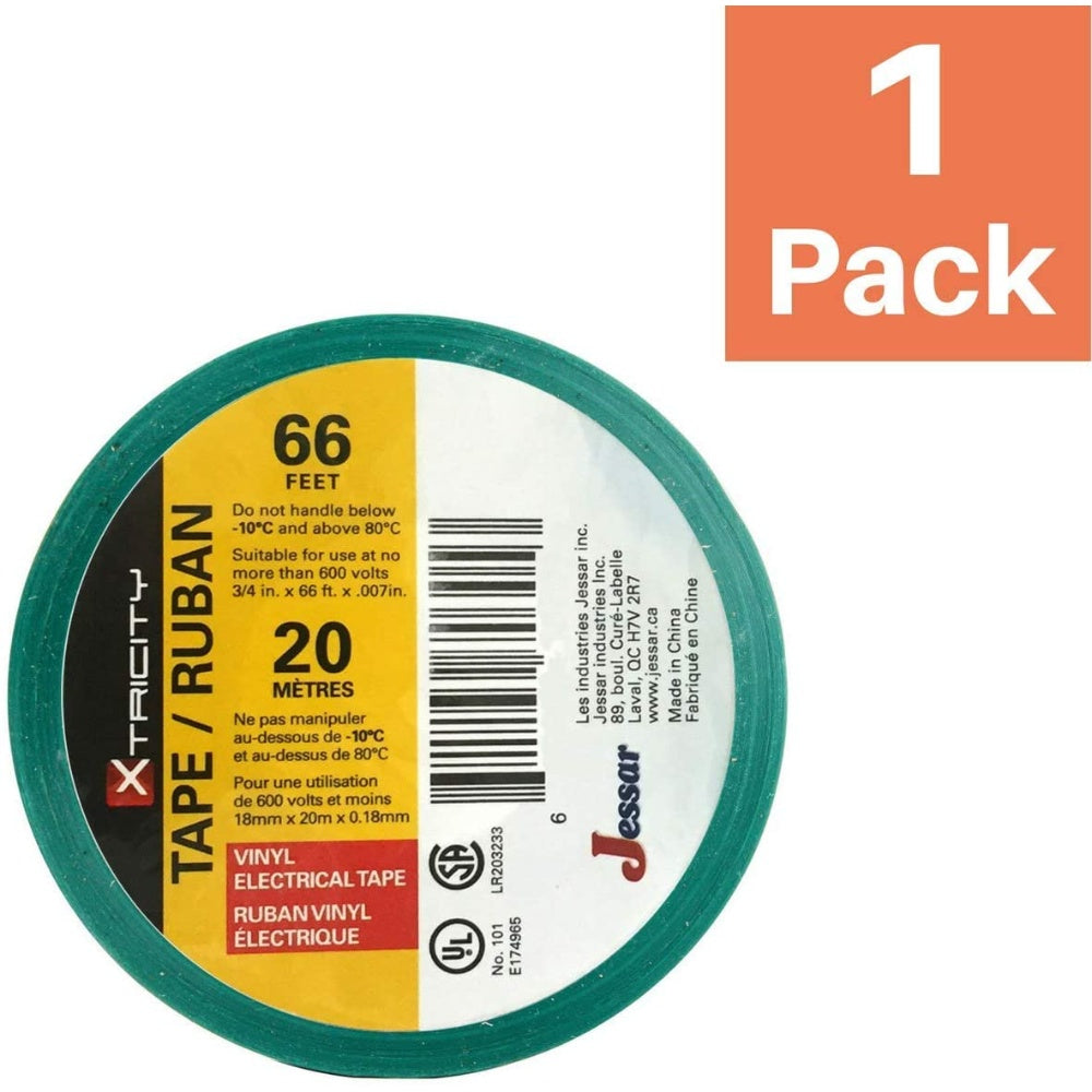 Tape, Electrical, Color: Green, 35-10851