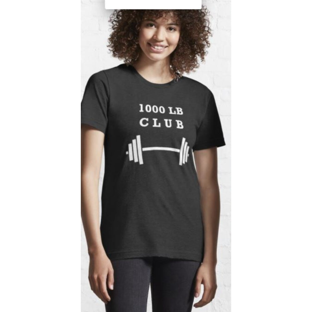 1000Lb Club T-Shirts (As Per Attached Sample Pic), Color: Black, Size: Medium