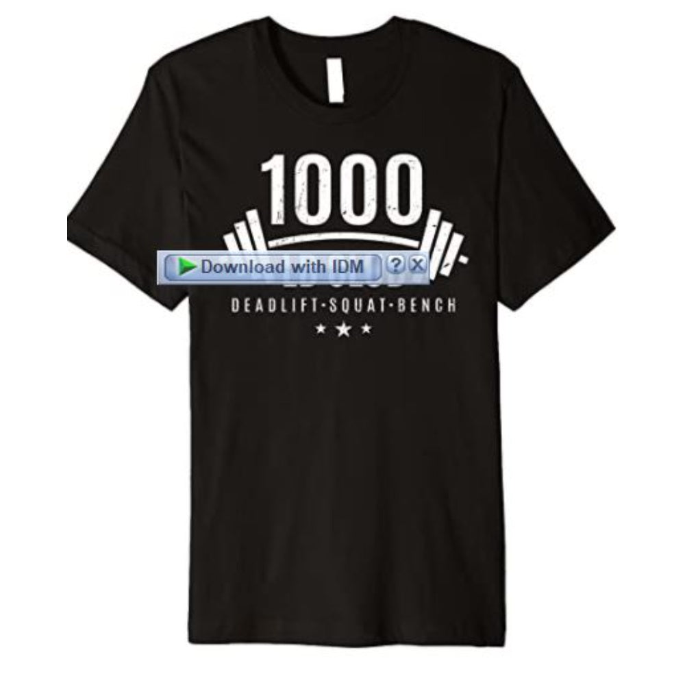 1000Lb Club T-Shirts (As Per Attached Sample Pic), Color: Black, Size: Large