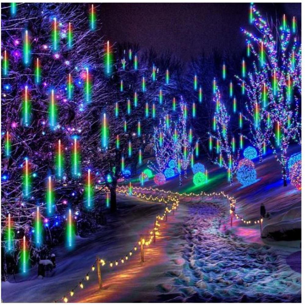 50Cm 100-240V Outdoor Meteor Shower Rain 8 Tubes Led String Lights Waterproof For Christmas Wedding Party Decoration #07743940 #07743940 - TagTorch