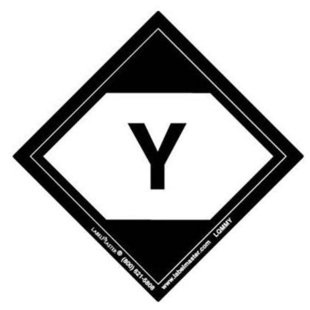 Limited Quantity Label "Y", 50Mm X 50Mm, Paper, Roll Of 100                           *As Per Attached Specifications, LQMMYC
