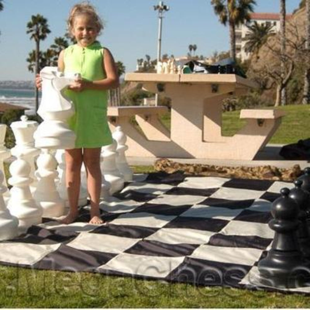 Chess Board, Giant, Nylon, Black And Tan, 9 X 9 Feet, MBN13-MEGA