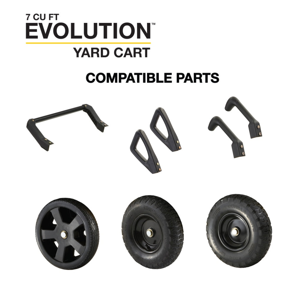 Tire, Pneumatic, Utility Cart, Solid Black, 13 Inches, TW0376