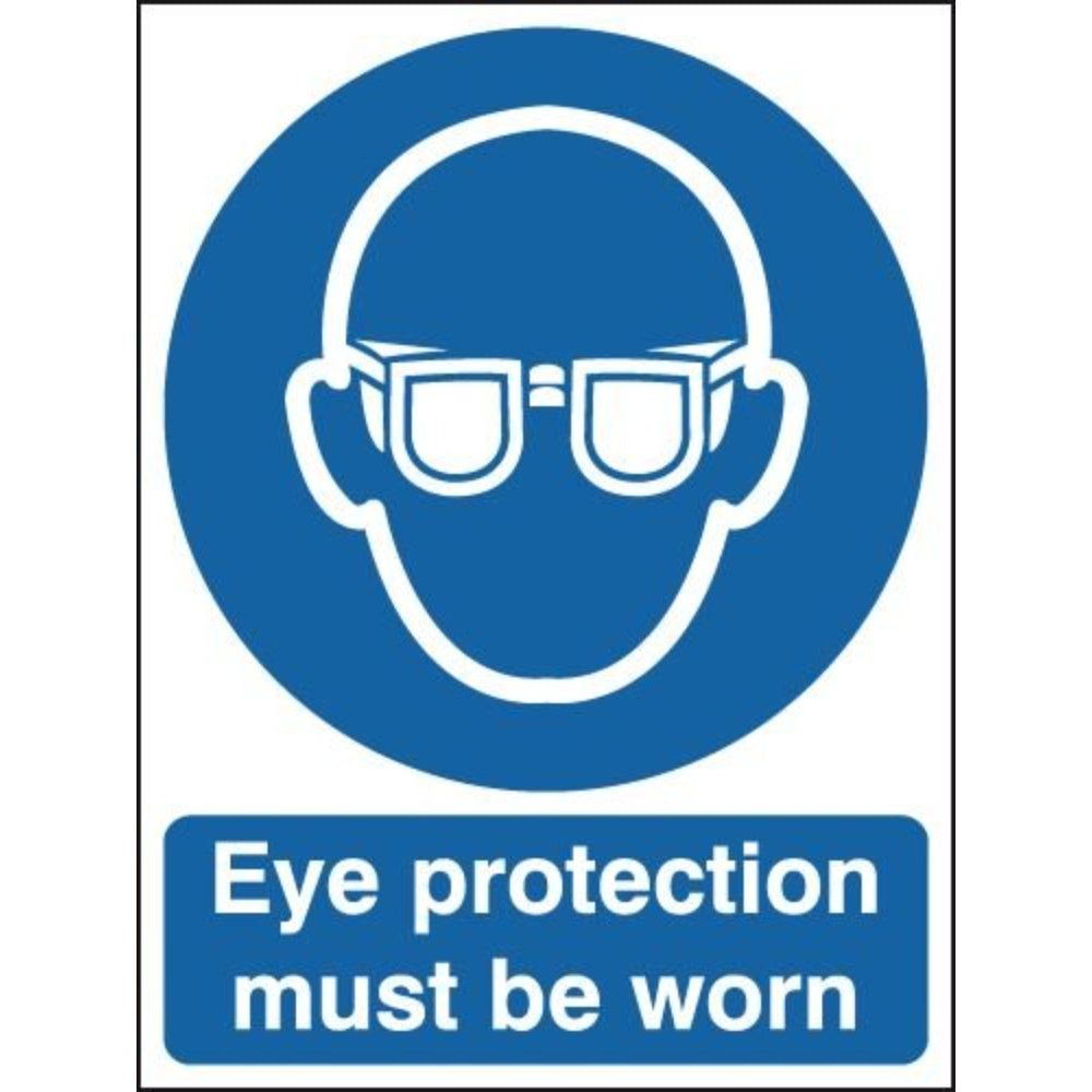 Eye Protection Must Be Worn Signs, Material: Rigid Plastic, Size (H X W): 297 X 210 Mm, Fixing: Various - Available Separately.