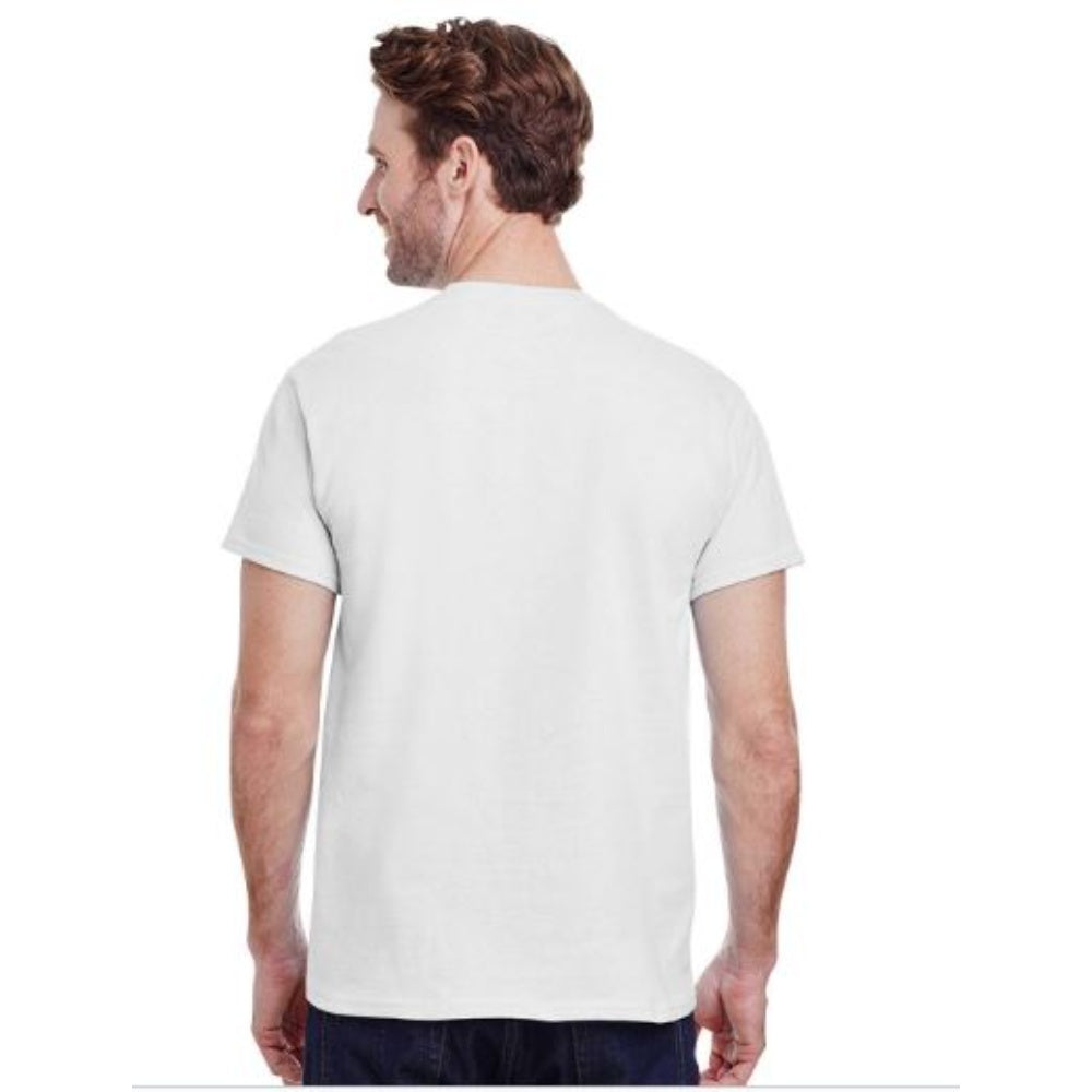 Shirt, Mens, Short Sleeve, Round Neck, Cotton, Black, Lg, G500