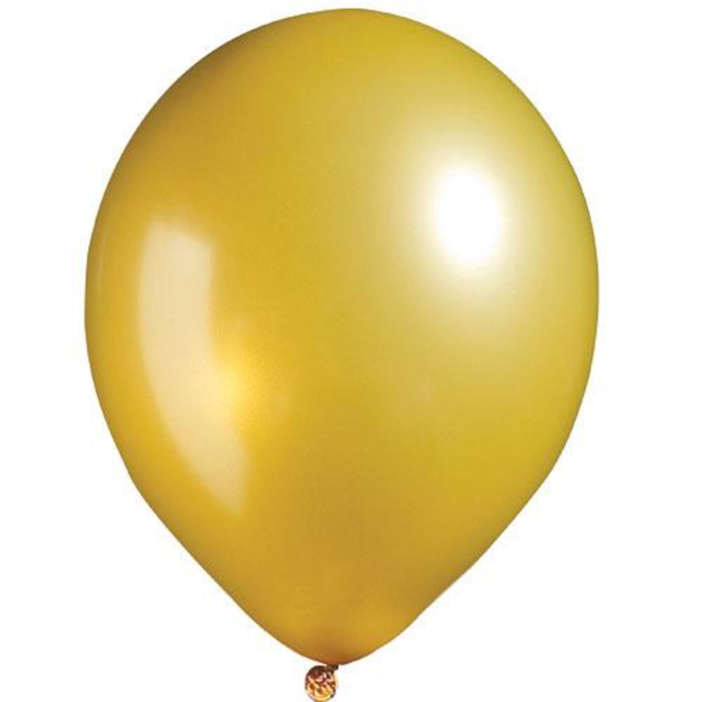 Gold Metallic Latex Balloon, Pkg/100, BLM11-GOL-HDR