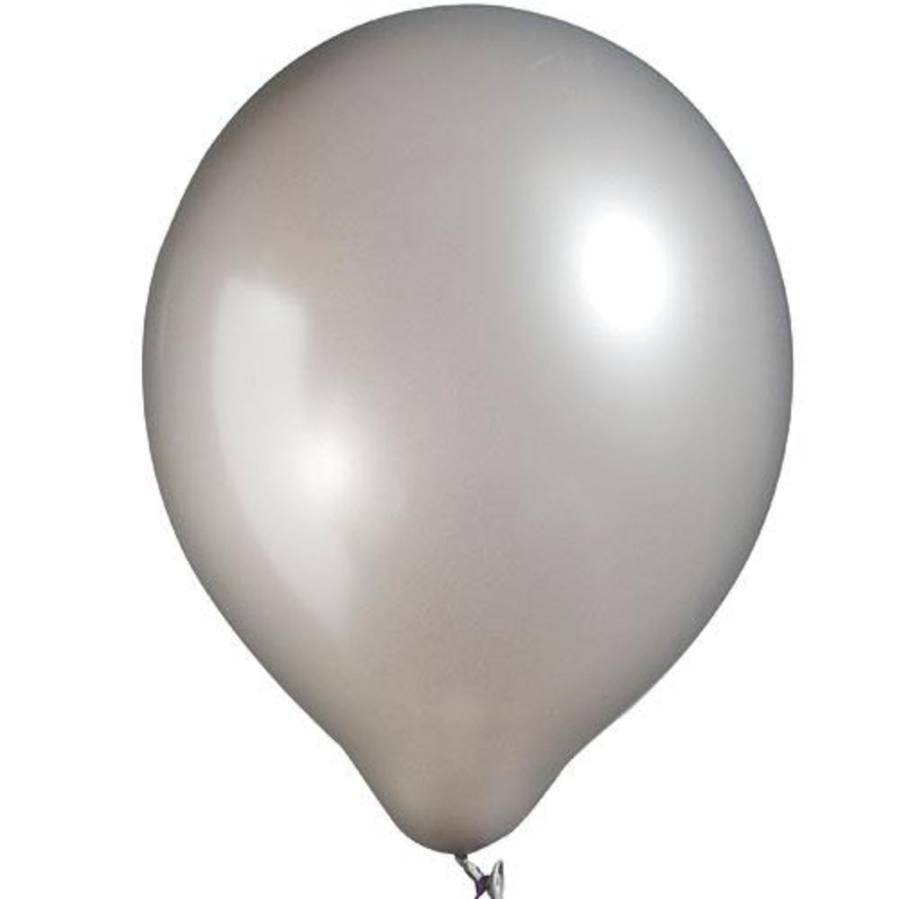 Silver Metallic Latex Balloon, Pkg/100, BLM11-SIL-HDR