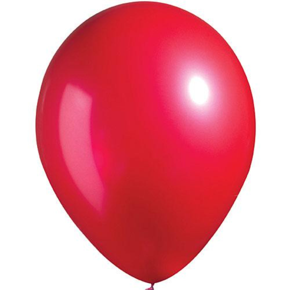 Red Metallic Latex Balloon, Pkg/100, BLM11-RED-HDR