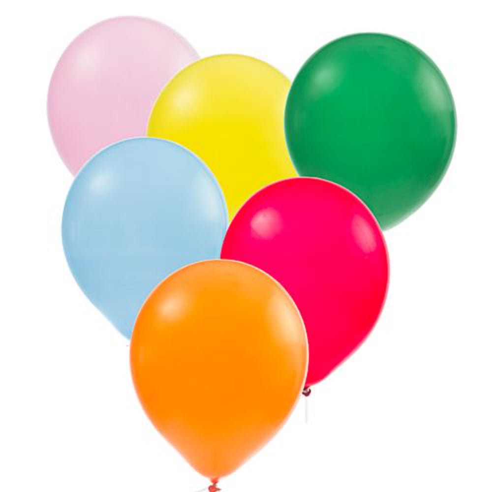 Assorted Bright Tone Latex Balloon, Pkg/100, BLB11H-AST