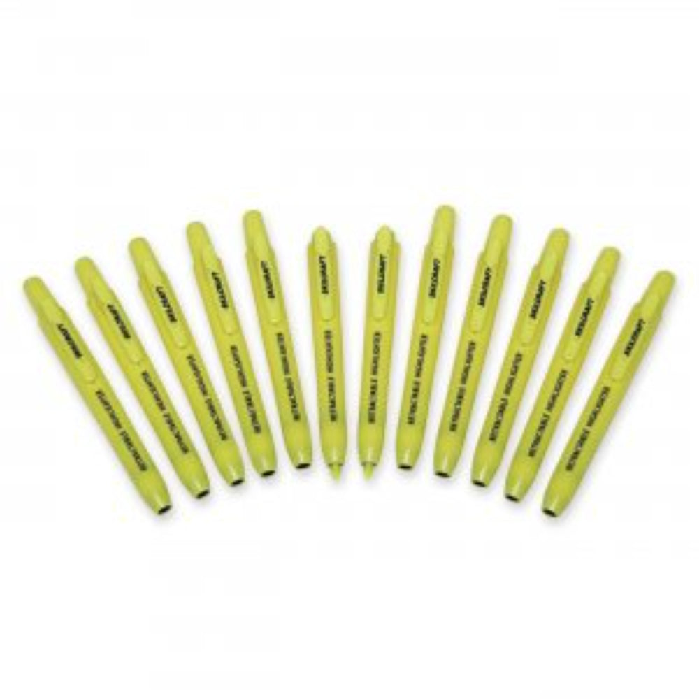 Marker, Tube Type, Highlighter, Yellow, Dz, A-A-2779, A-A-2779, 7520-00-904-4476, A-A-2779
