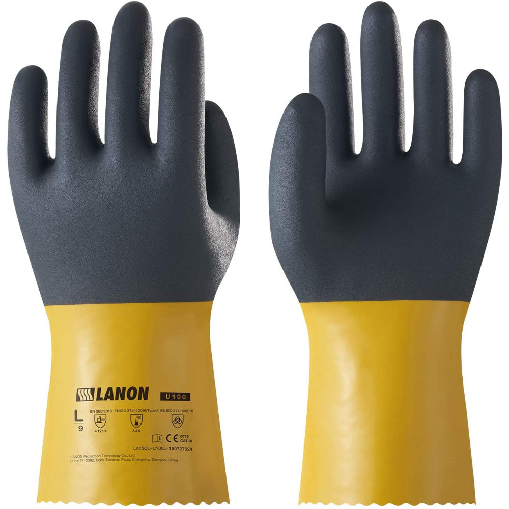 Gloves, Chemical Resistant Type Work, Vinyl Coated Super Flexible