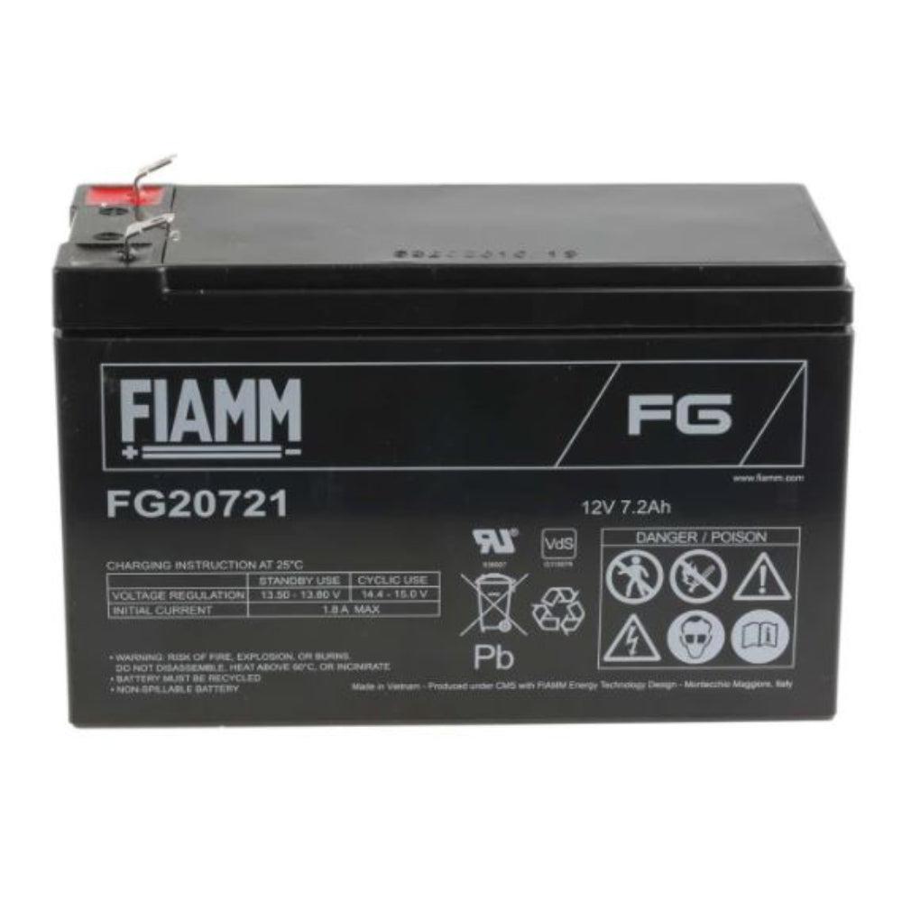Battery, Valve Regulated Lead Acid, 12V, 7.2Ah, FG 20721