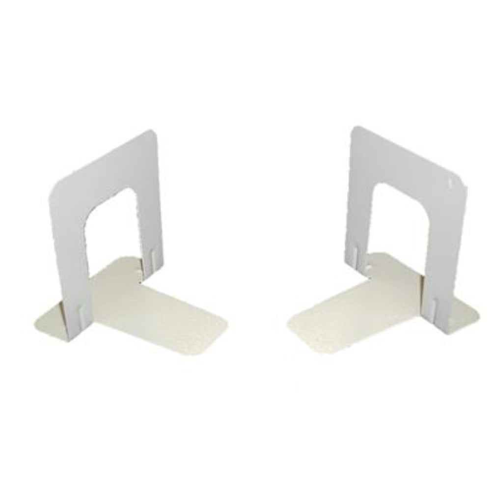 Book Ends, Steel, Gray, 5 3/4 X 4 3/4 X 5 1/2 Inches