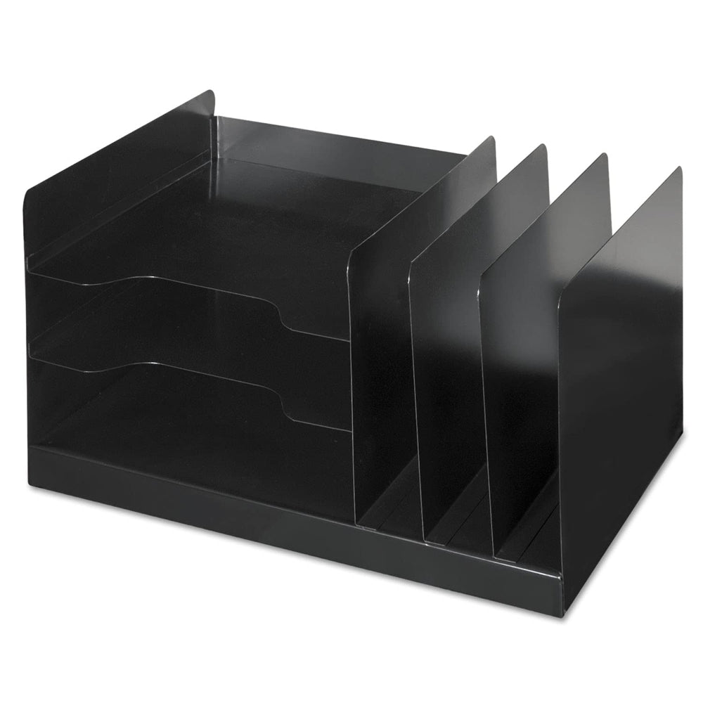 Tray, Desk, 5-Tiered Tray, Steel, Black, 14 X 11 Inches