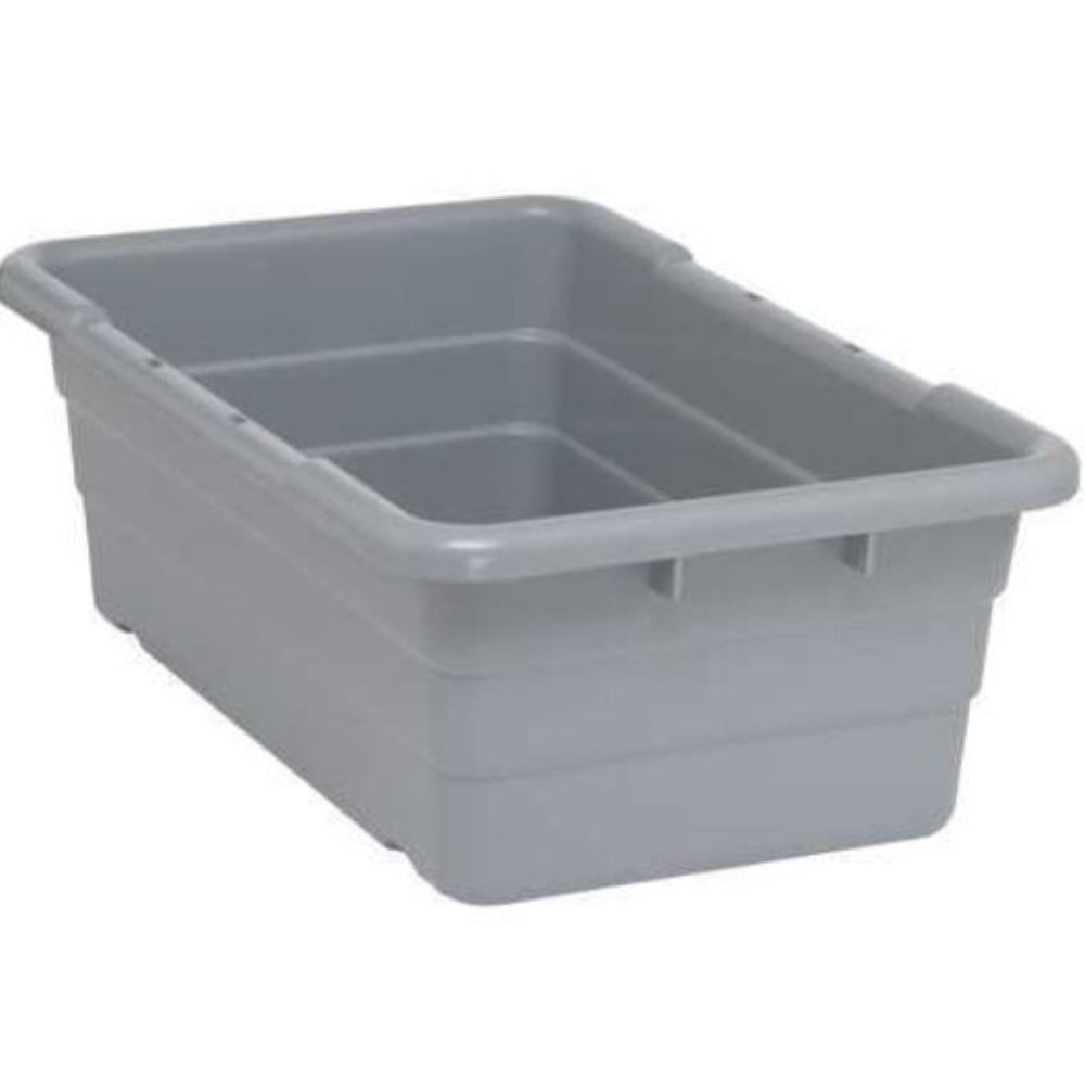 Bin, Cross Stacking, Polyethylene, Gray, 25-1/8 X 16 X 8 Inches, TUB25168GY