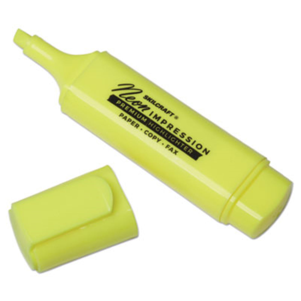 Marker, Tube Type, Highlighter, Flat Type, Yellow, 70/24/10, STABILO BOSS, 63118, 63001, NBP0047, NBP0221, 364-1, 63118, 7520-00-NIB-1620, 364-1