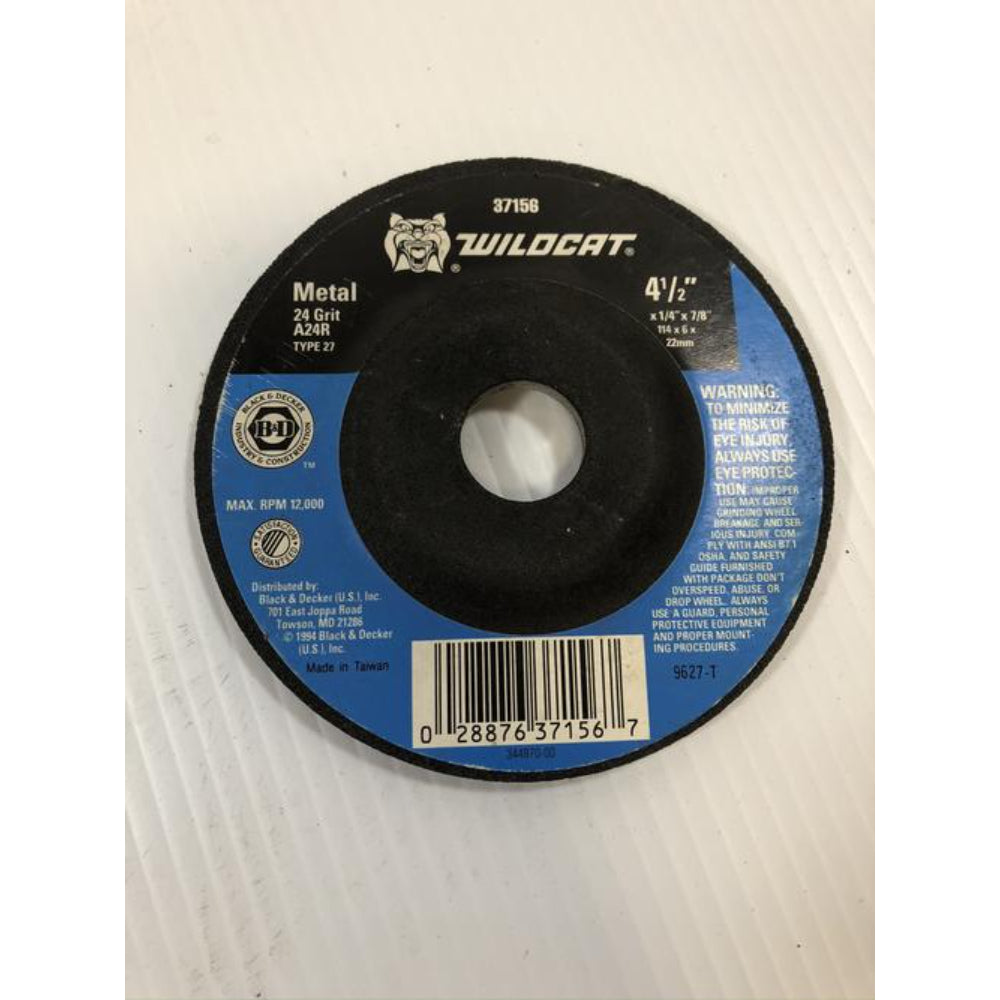Wheel, Abrasive, Metal, 12000 Rpm, 4.5 X 0.875 X 0.250 Inches, 37156
