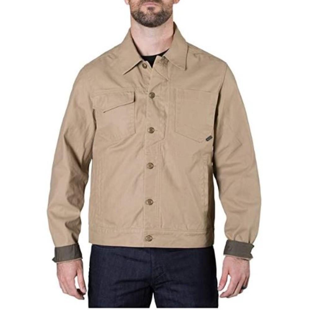 5.11 Tactical Men's Backlands Jacket, Dual Pockets, Coyote, Large, Style 78015 78015 - TagTorch