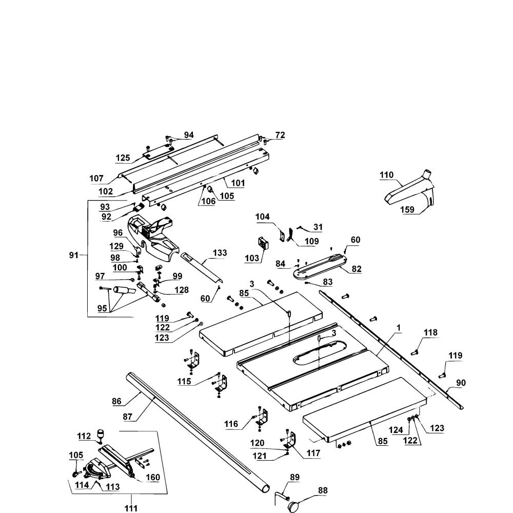 DEWALT DW746 TABLE SAW (TYPE 1)