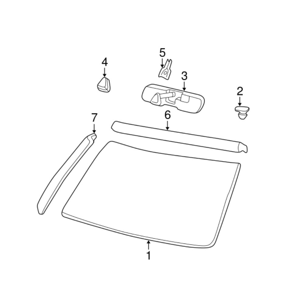 Windshield Glass - GM (25974701)