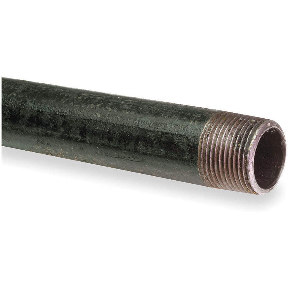 Pipe, Metallic, Steel, Black, Sch 40, 3/4 Inch X 10 Feet 5E551