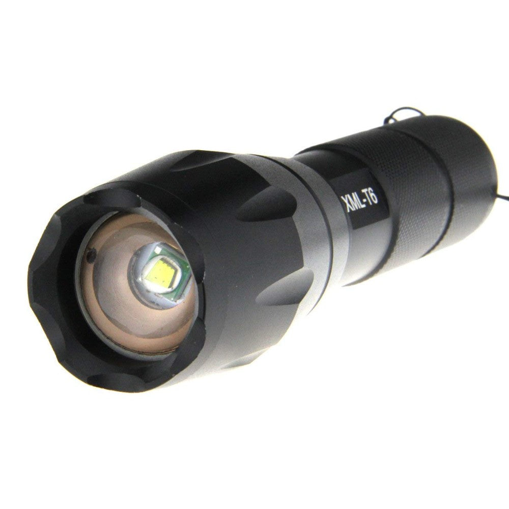 Flashlight, Led, Heavy Duty, Black, 2000 Lumen Xm-L T6