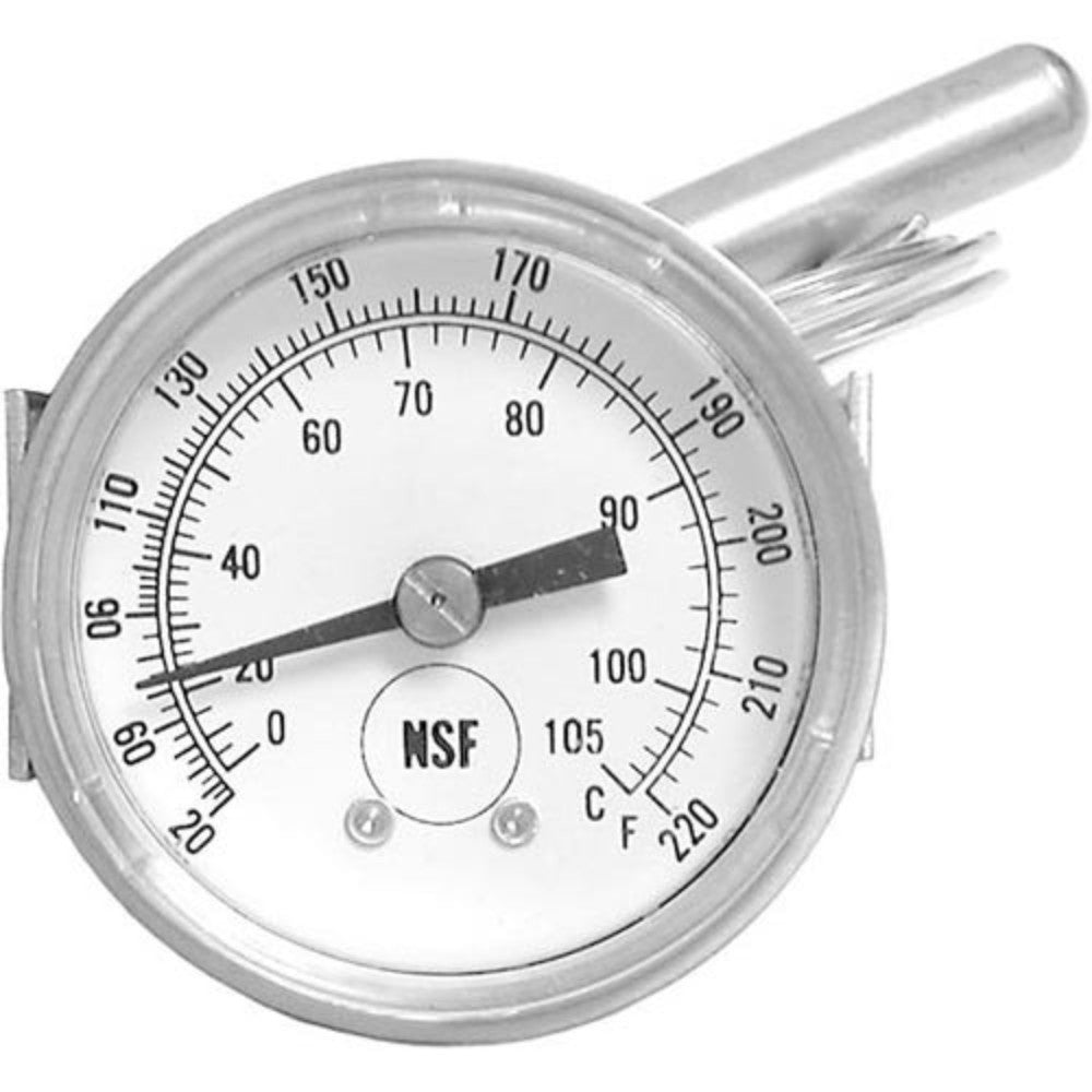 Gage, Temperature, U Clamp Mount, 20-220 F, Dial, 2 Inches T-Meter H1