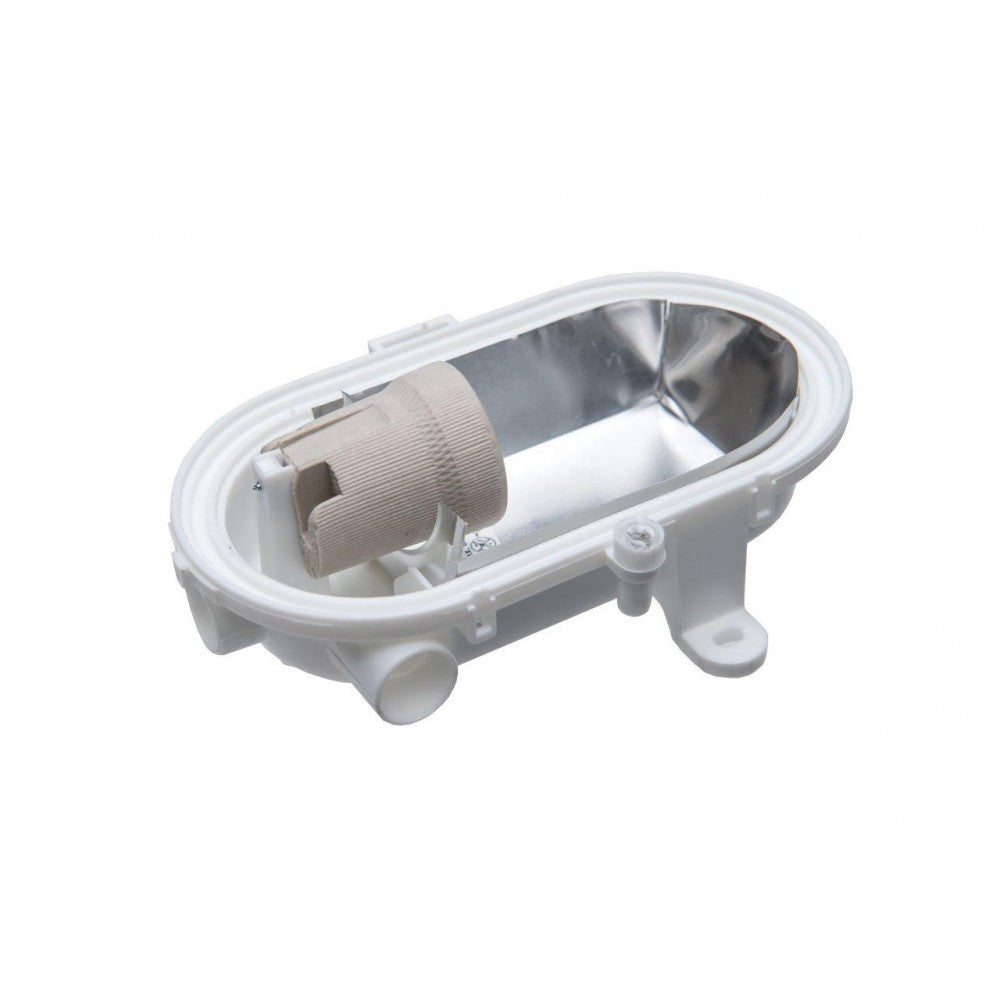 Fixture Bulkhead Light 60 W With Plastic Housing E27 Bulb Oxidated And Hammered Aluminum Reflector 220/240 Volt