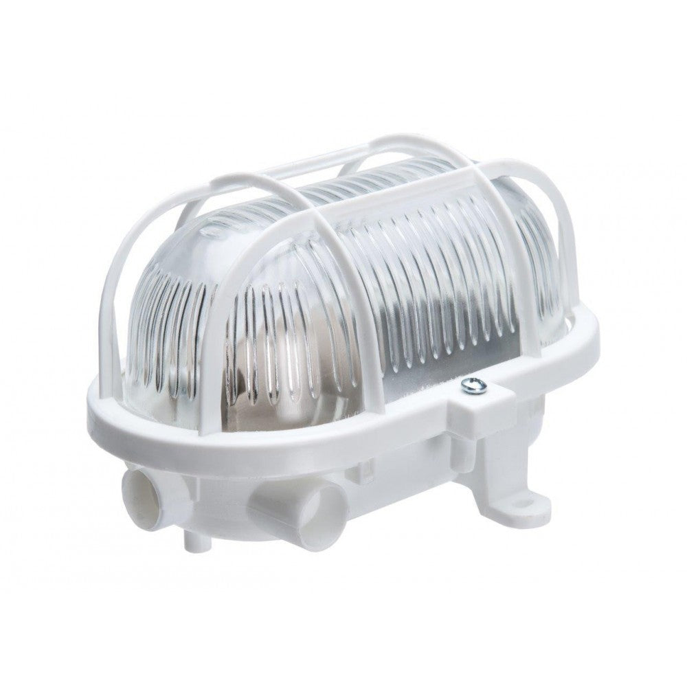 Fixture Bulkhead Light 60 W With Plastic Housing E27 Bulb Oxidated And Hammered Aluminum Reflector 220/240 Volt