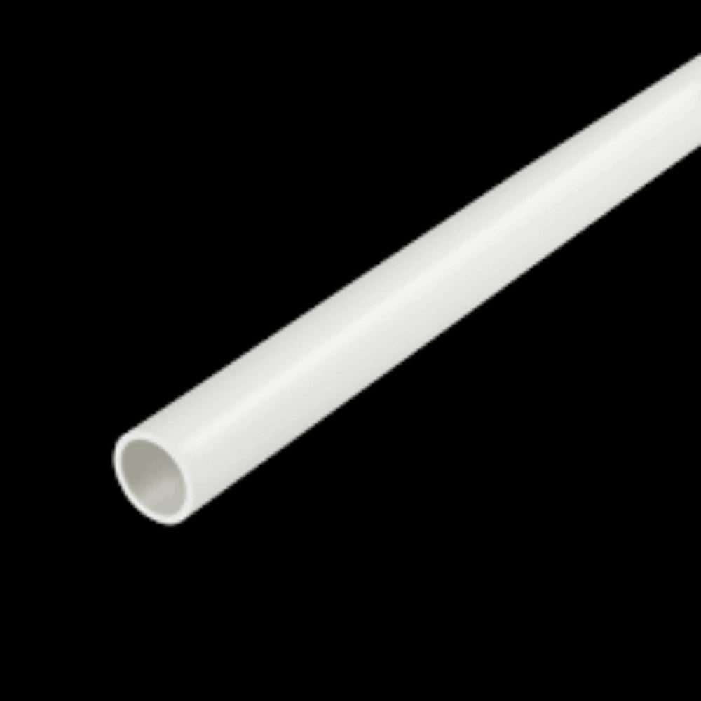 Conduit Pipe, Size: 20 Mm, Length: 3 Meters, Material: Pvc, Connection: Plain End; Color: White Pvc