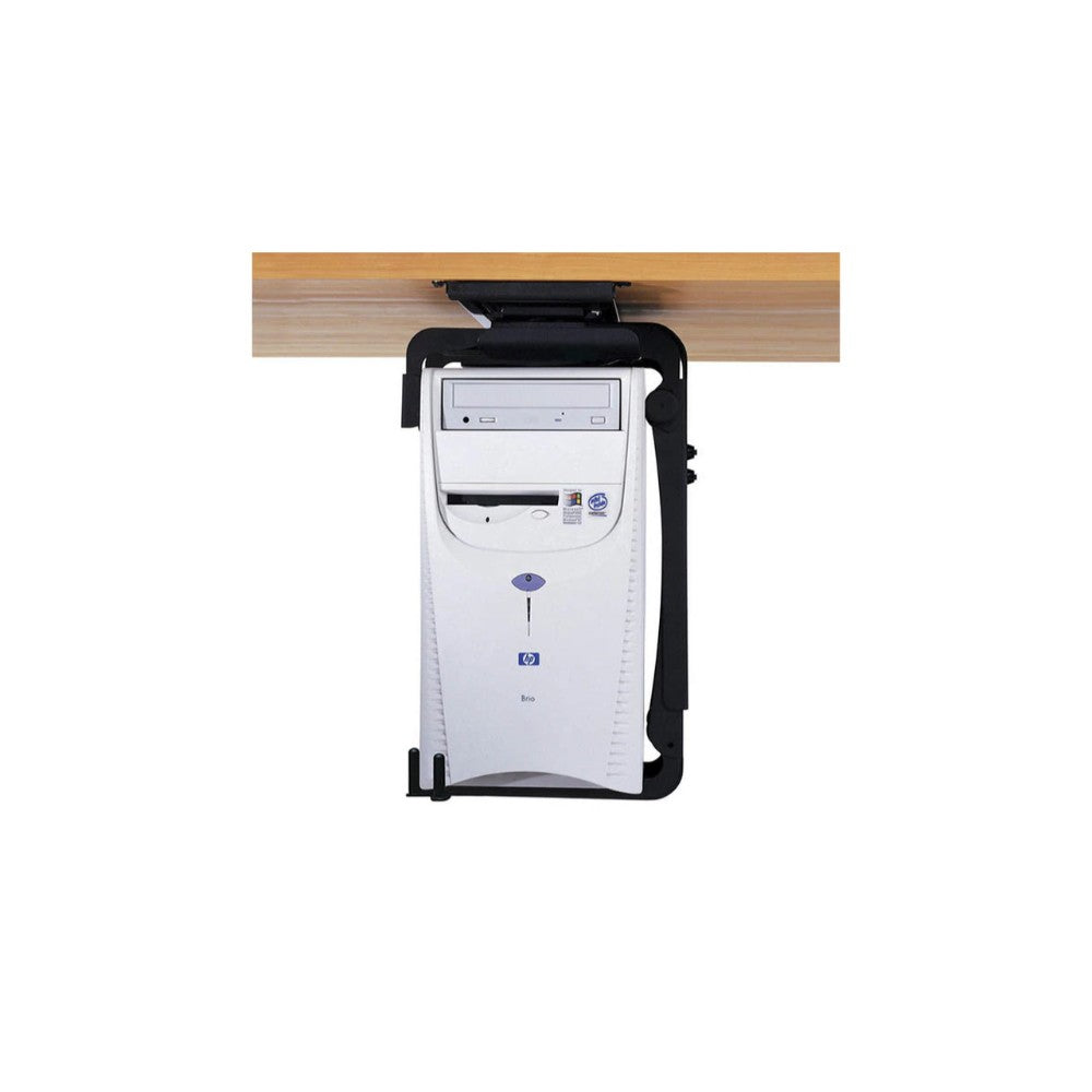 Stand, Holder Cpu, Powder-Coated Steel, Black, 9.5 X 22 Inches Cpu555