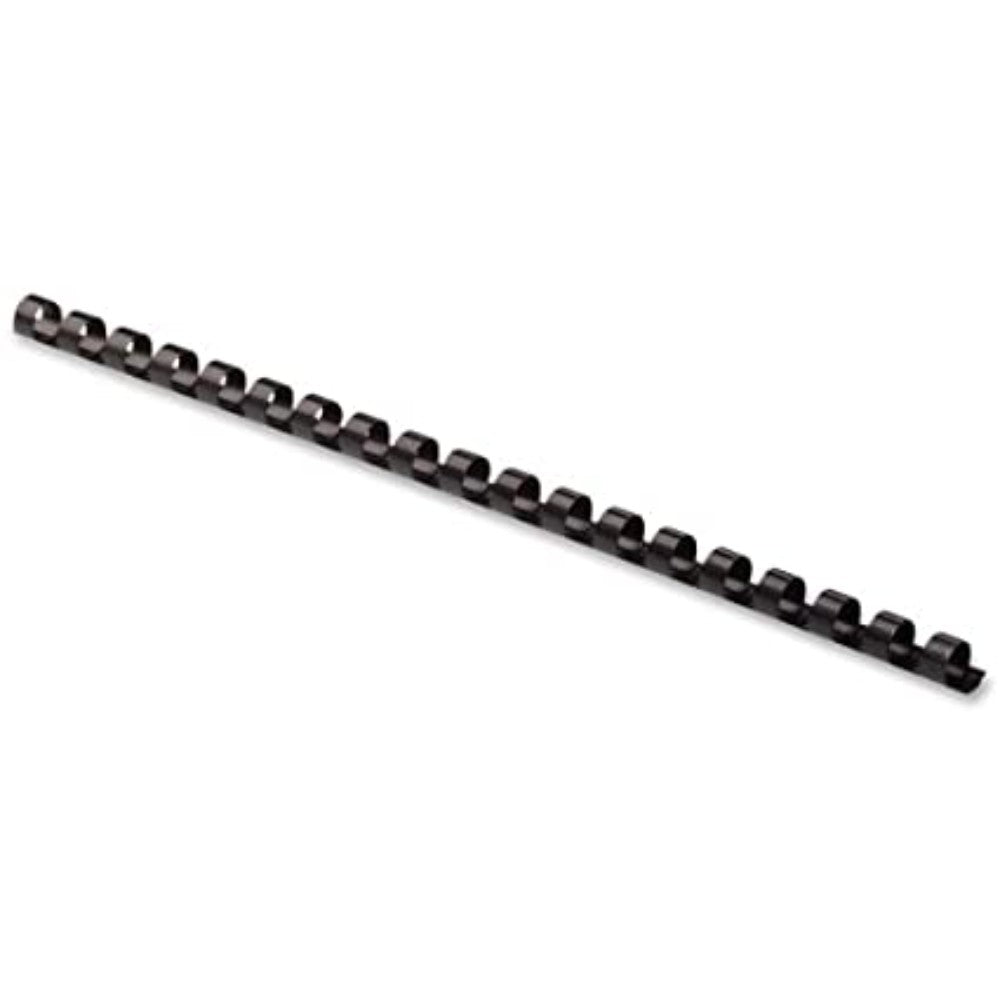 Fellowes Plastic Binding Combs, Round Back, 3/8", 55 Sheet Capacity, Black, 25 Pack  CRC52323