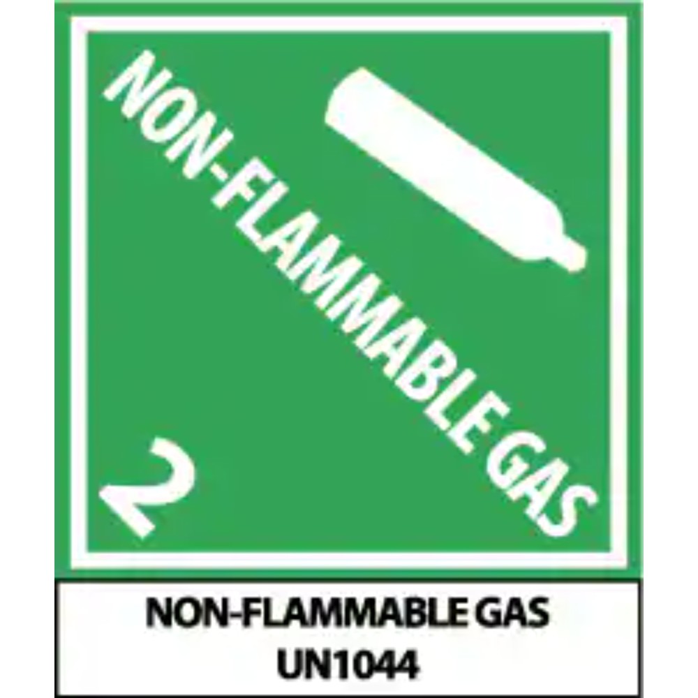 Label, Non-Flammable Gas 2, Green, 4-3/4 X 4 Inches Un1044Al