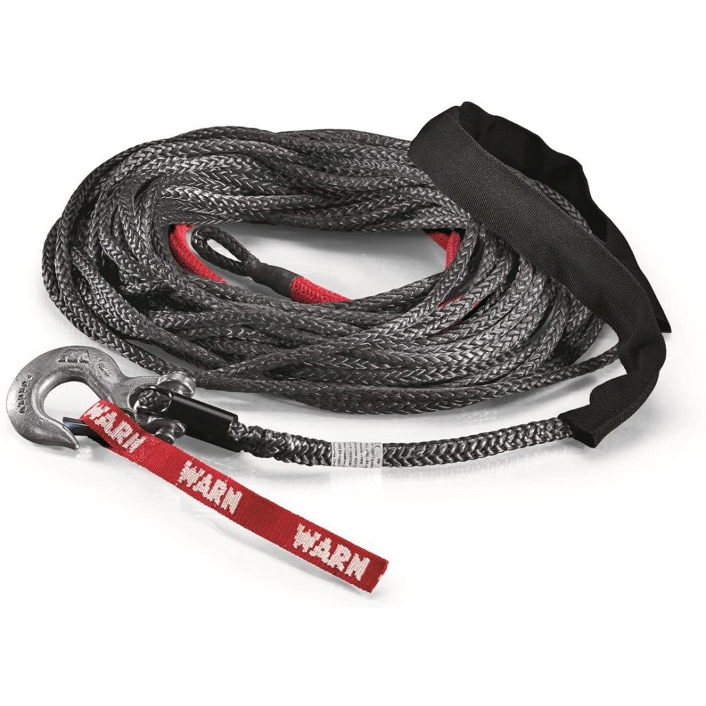 Fiber Rope Assembly, Single Leg, Synethic Fibre, Black, 100 Feet, 3/8 Inches 87915