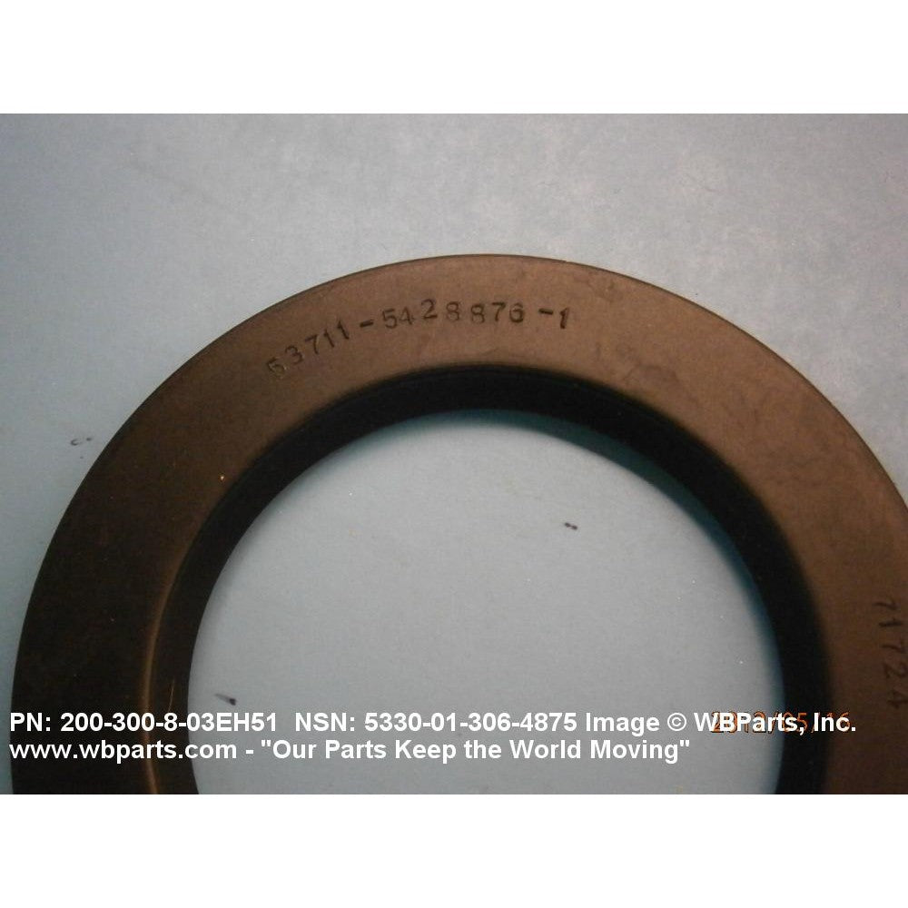 Seal Ring, Metal W/ Rubber, #6, 8.15 X 16 Millimeter Ph 336450