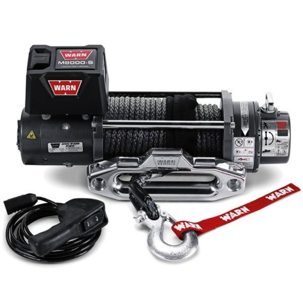 Winch, W/ Synthetic Rope, 4.8 Hp, 12V, 8000 Lbs War87800