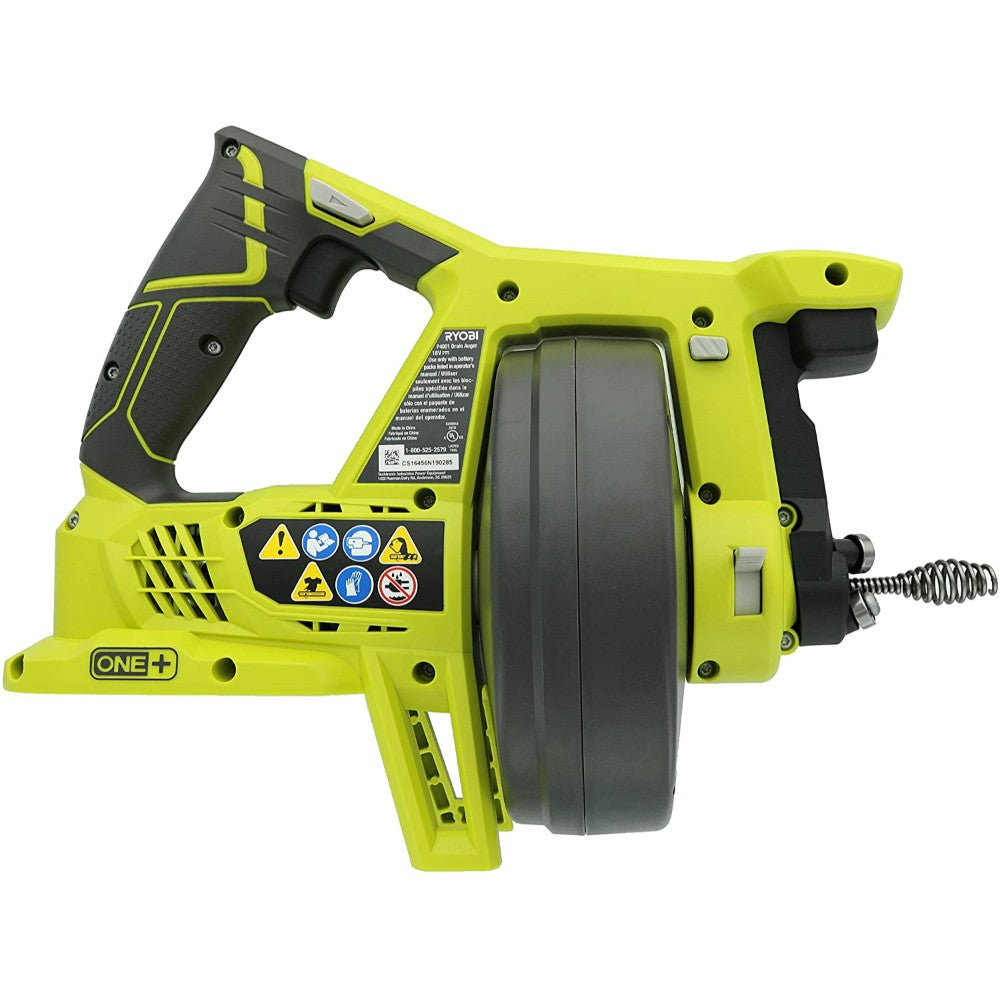 Ryobi One+ 18V Lithium Ion All-In-One 25 Foot Drain Auger for Sinks or Toilets (Battery Not Included, Power Tool Only) P4001