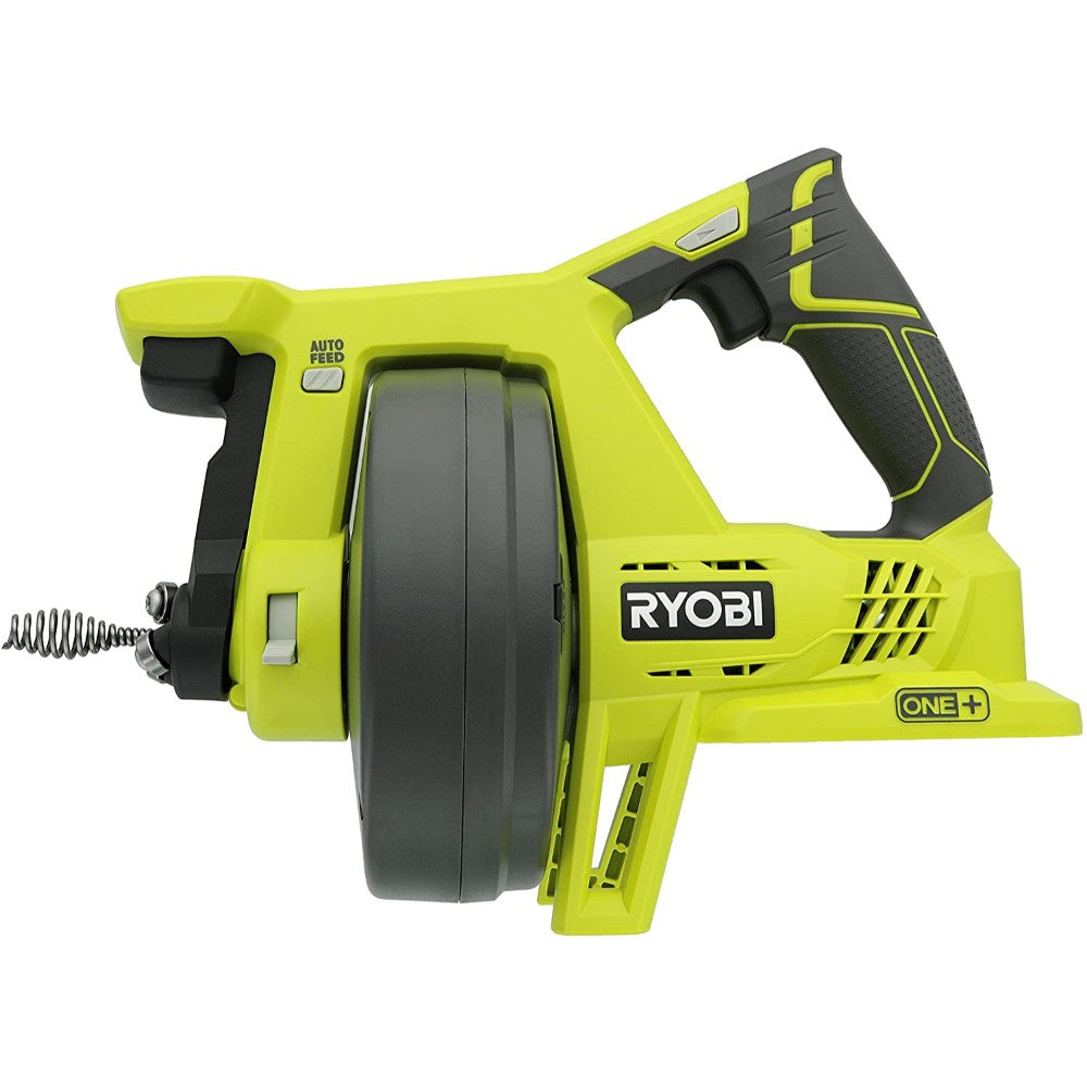 Ryobi One+ 18V Lithium Ion All-In-One 25 Foot Drain Auger for Sinks or Toilets (Battery Not Included, Power Tool Only) P4001