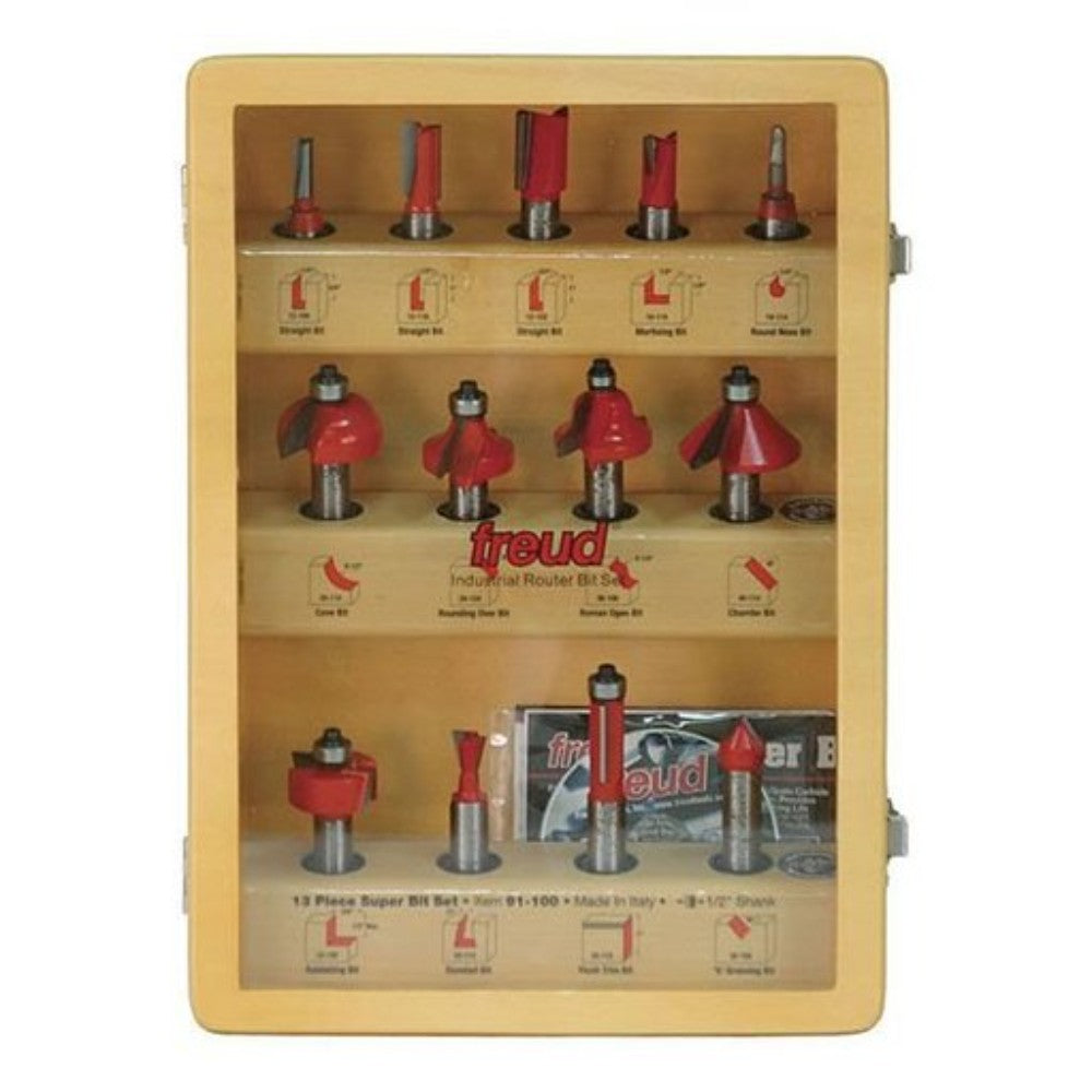 Bit, Router, Set, 13 Pieces, 1/2 Inches 91-100