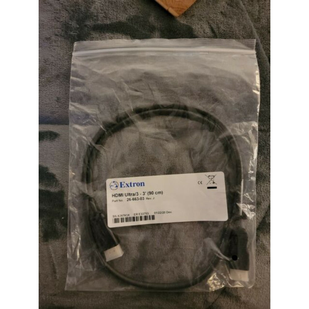 Cable, Hdmi, Ultra-Flexible Premium, Male To Male, 2.0, 30 Volt, 30 Awg, Black, 3 Feet 26-663-03