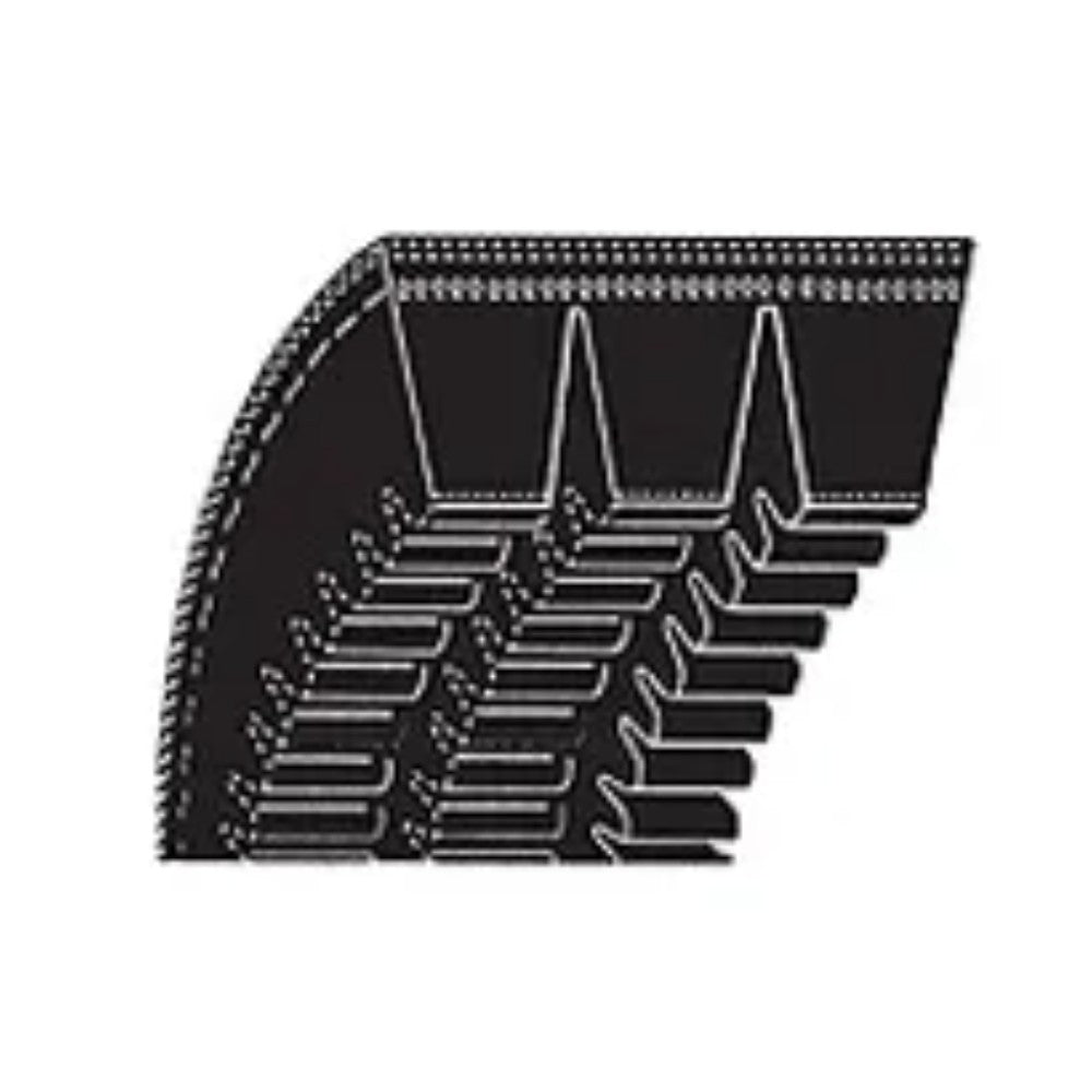 Belt, V, Ultra, Ribbed Cogged, Rubber, 3 Ribs, 85 X 3/8 Inches 3R3Vx850